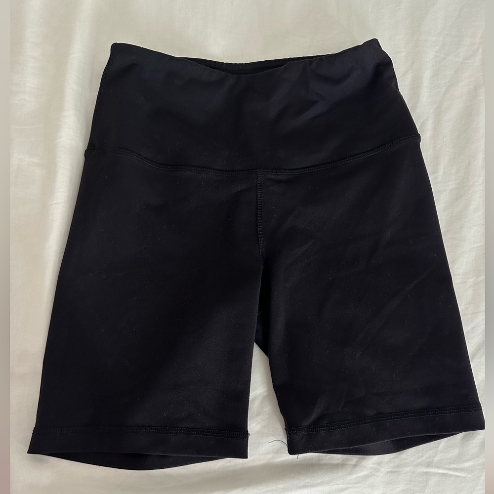 Black biker shorts, size small
